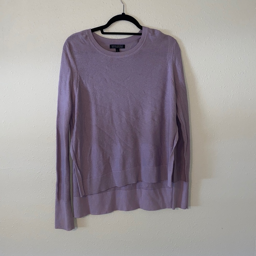 Long sleeve purple sweater